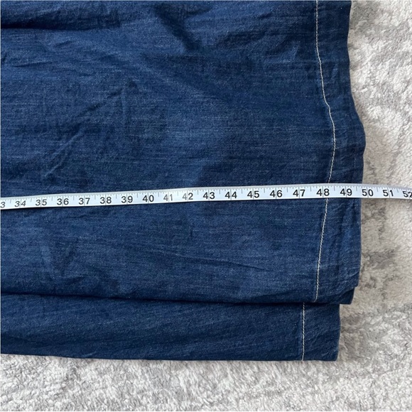 Reformation Tagliatelle Denim Midi Dress Ellis Wash Western Preppy Coastal 12 - Picture 9 of 10